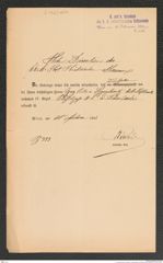 k.k. naturhistorisches Hofmuseum, Intendanzakten 1885-1896 (Hauer), Aktenzahl Z.136/1891, Seite 1